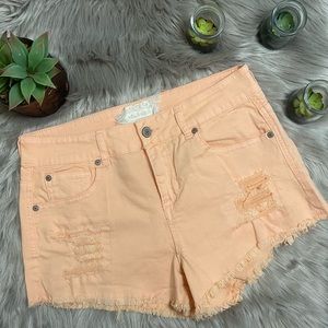 Altar’d State Peach Distressed Shorts Size 29/9